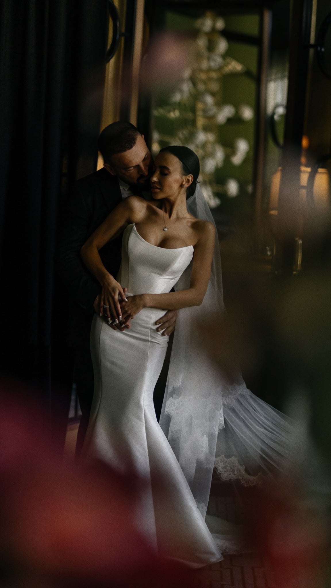 Voile de Mariée Double en Dentelle