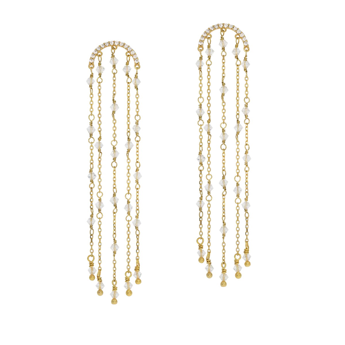 Boucles d’Oreilles "Arielle" : les Boucles de Mariage Pendantes par Excellence.