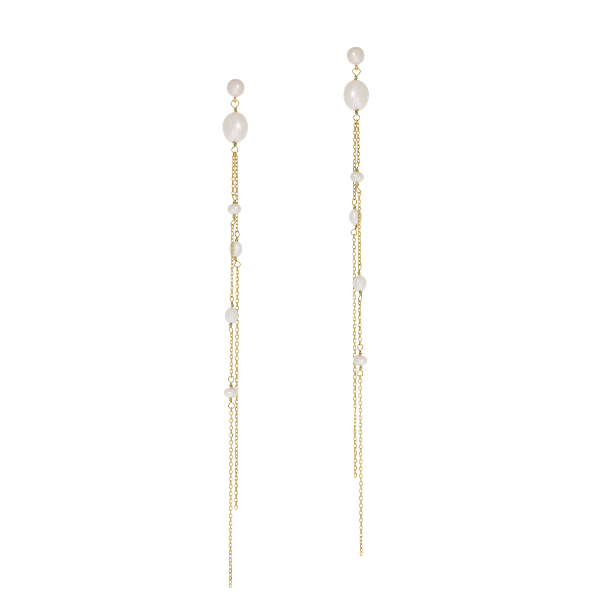 Boucles d’Oreilles "Gabriella" : les Boucles de Mariage Longues à Perles par Excellence.