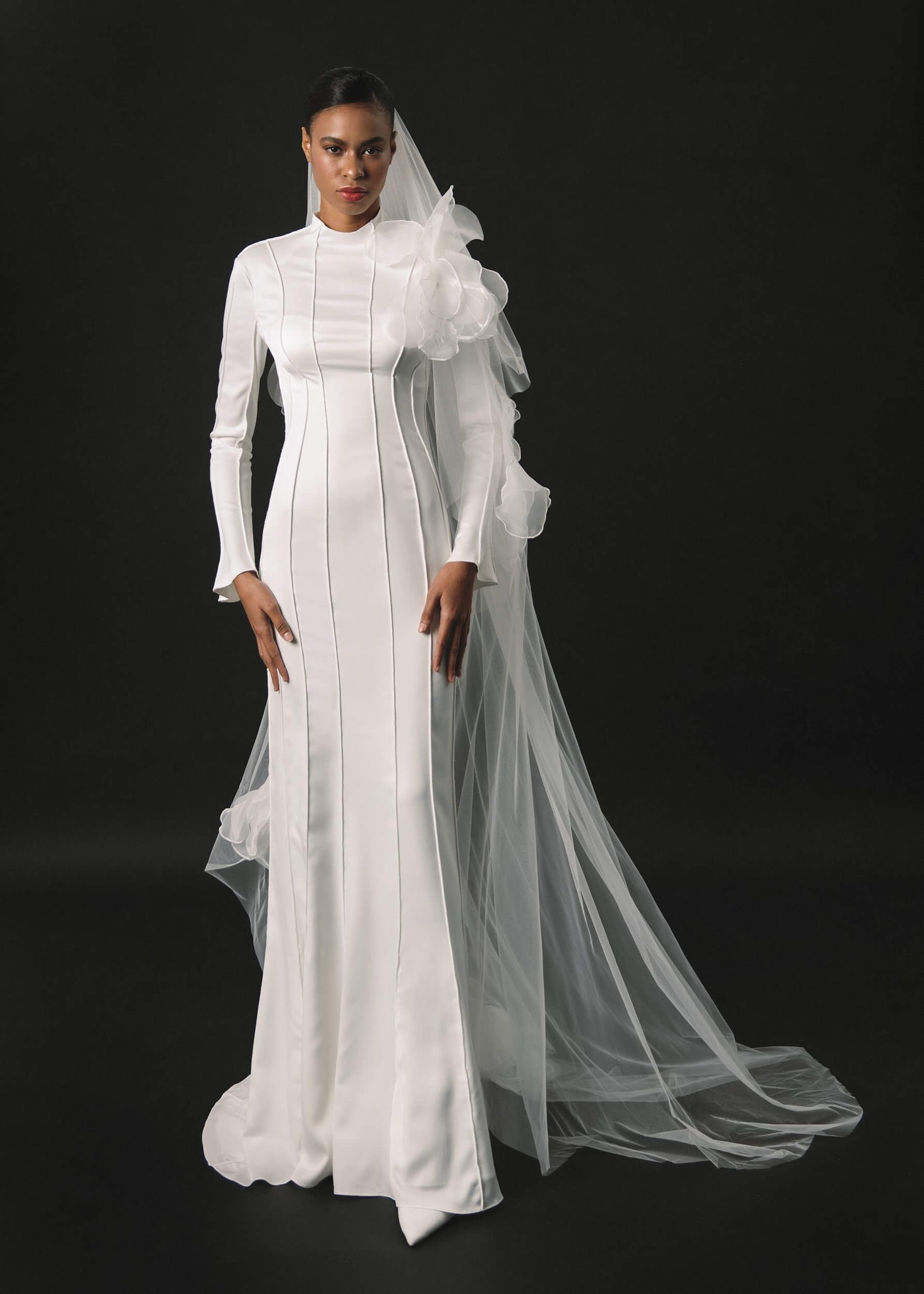 Voile de Mariée à Grandes Fleurs : le Voile Tendance par Excellence.