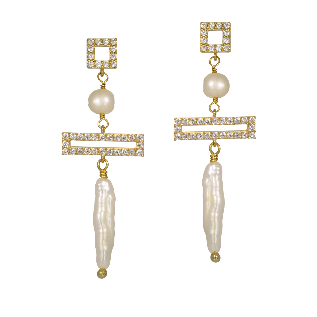 Boucles d'Oreilles "Picturesque" : les Boucles de Mariage Géométrique par Excellence.