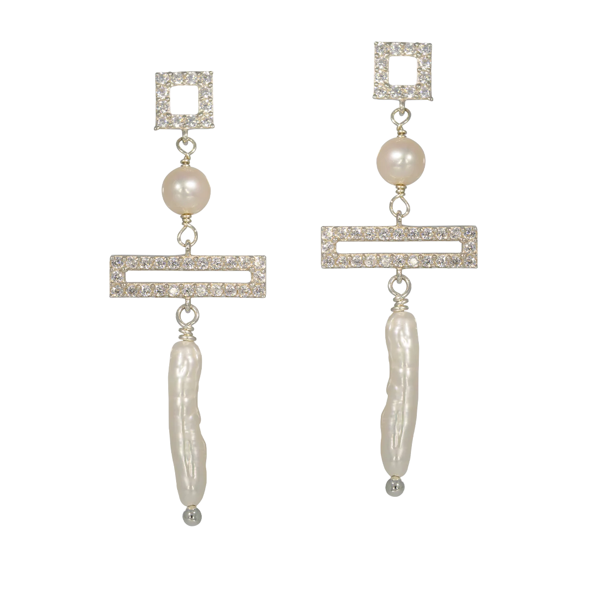 Boucles d'Oreilles "Picturesque" : les Boucles de Mariage Géométrique par Excellence.