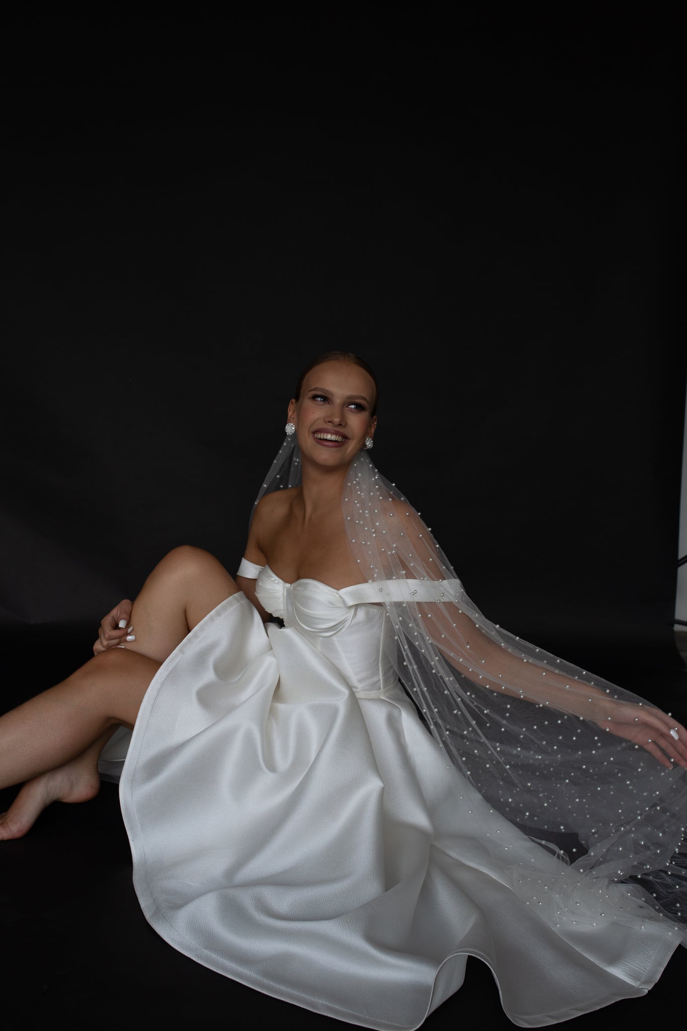 Voile de Mariée avec Perles : le Voile Tendance par Excellence.