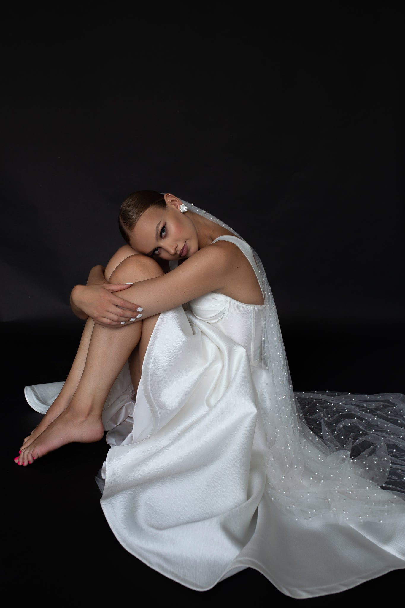 Voile de Mariée avec Perles : le Voile Tendance par Excellence.