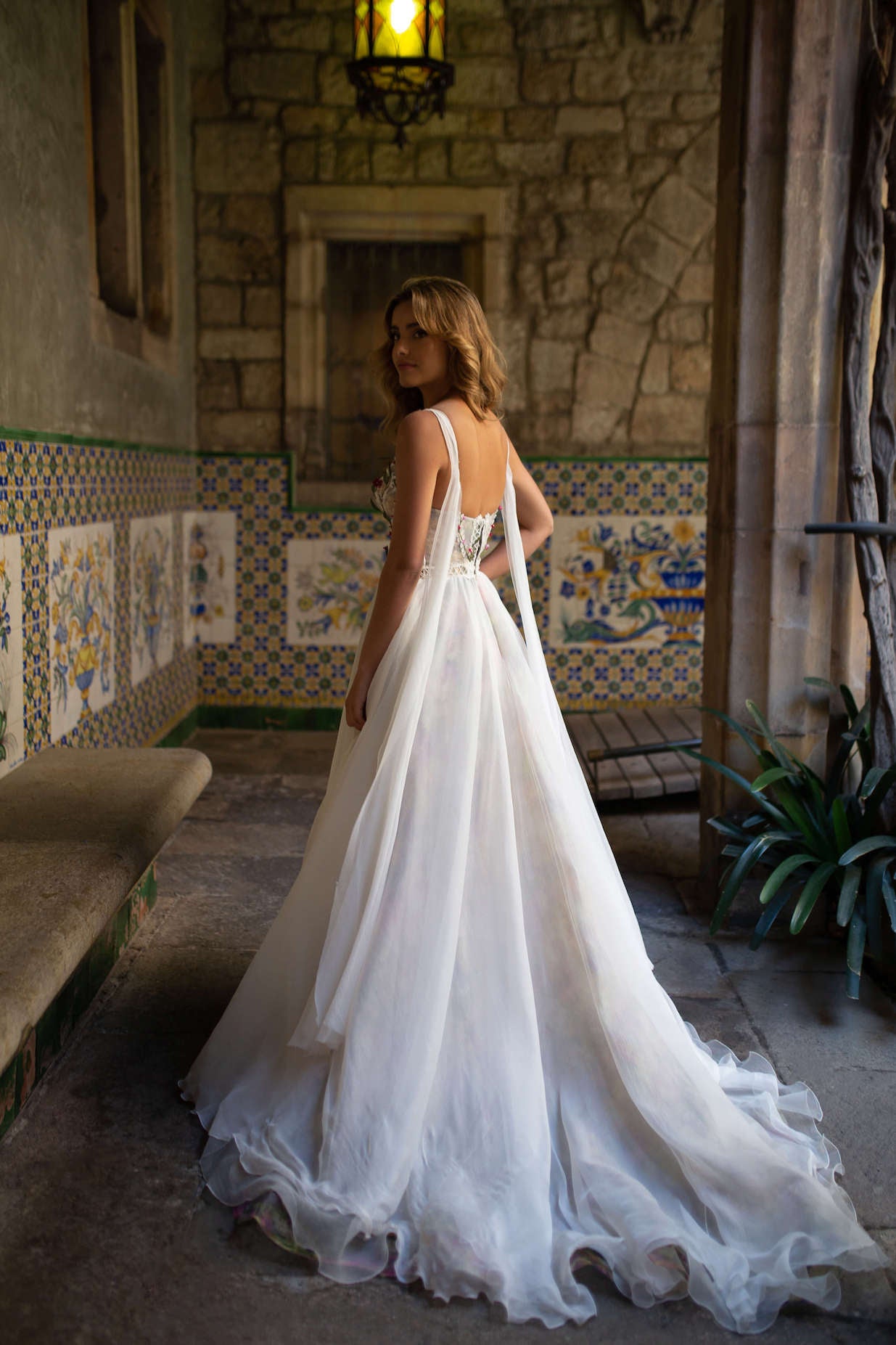 Granita : la Robe de Mariée Bustier et Couleur par Excellence.