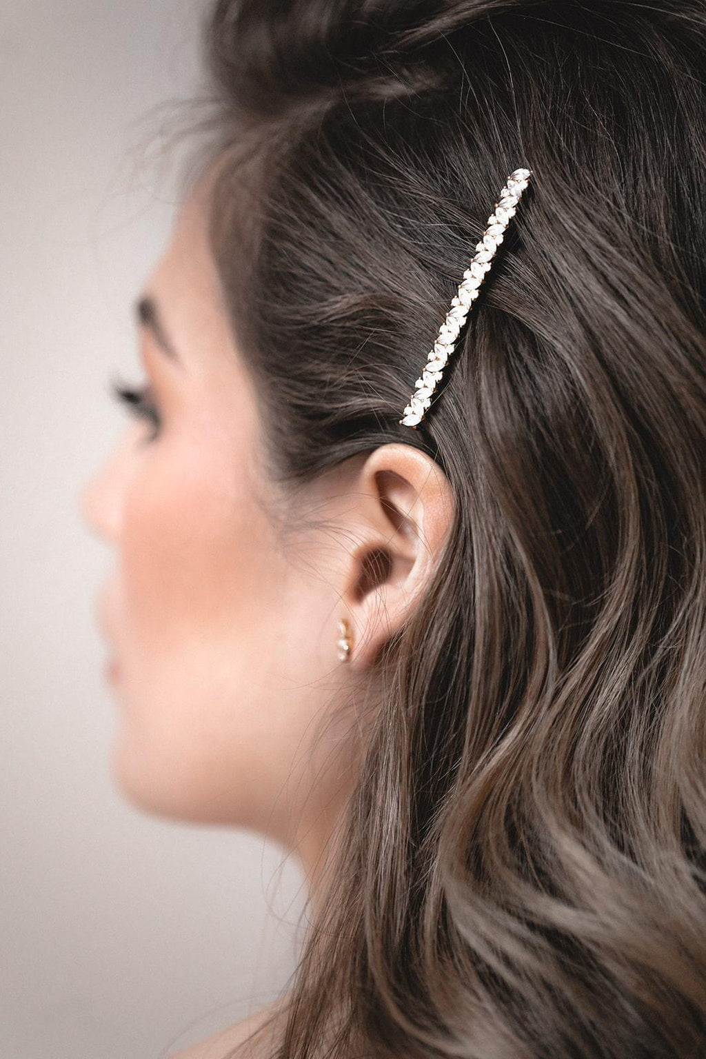 Barrette "Maid of Honour" : la Barrette de Mariage avec Cristaux de Zircone par Excellence.