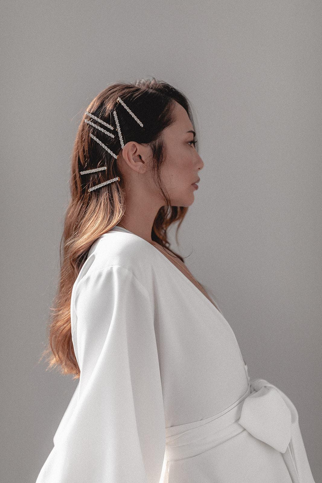 Barrette "Maid of Honour" : la Barrette de Mariage avec Cristaux de Zircone par Excellence.
