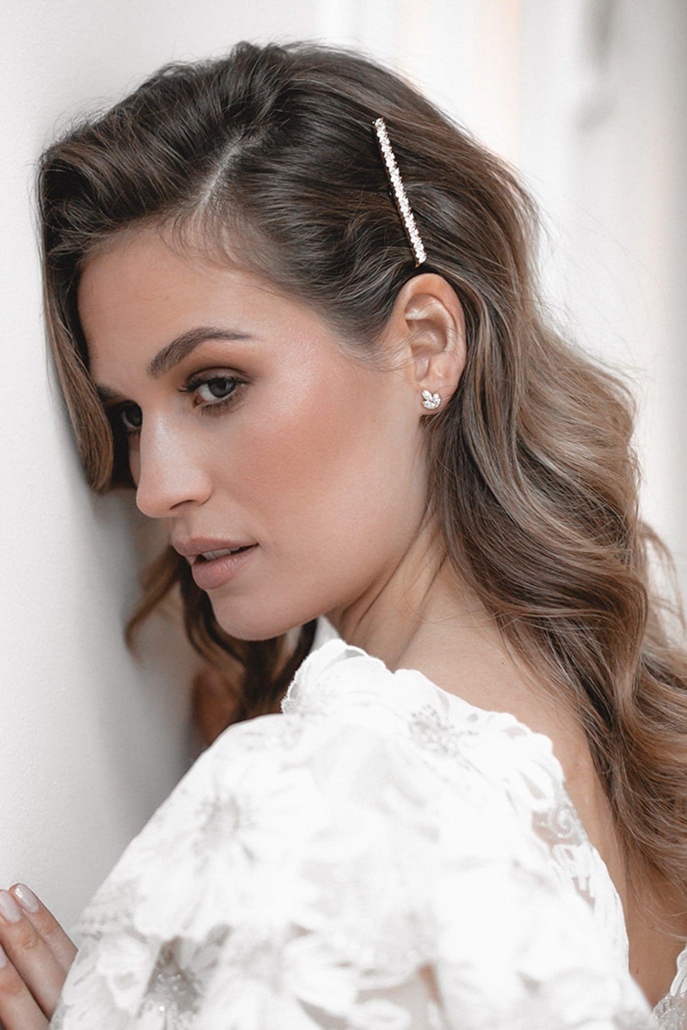 Barrette "Maid of Honour" : la Barrette de Mariage avec Cristaux de Zircone par Excellence.