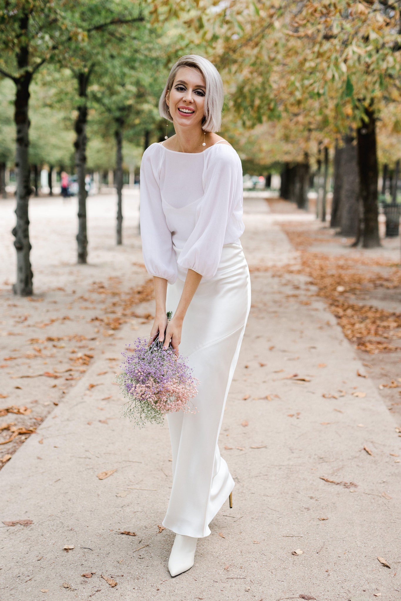 Blouse Bonnie : la Blouse de Mariage en Crêpe par Excellence.