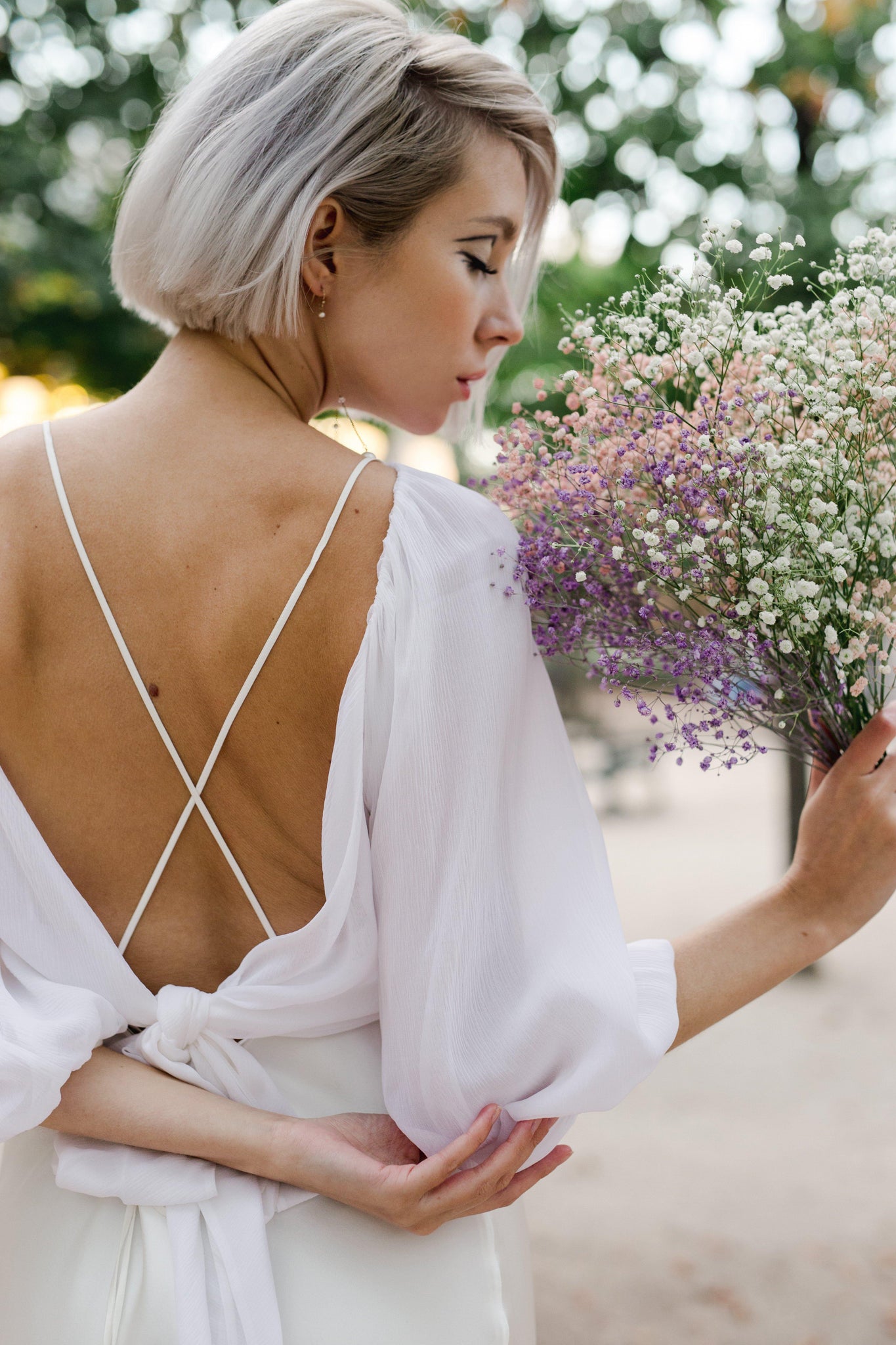 Blouse Bonnie : la Blouse de Mariage en Crêpe par Excellence.
