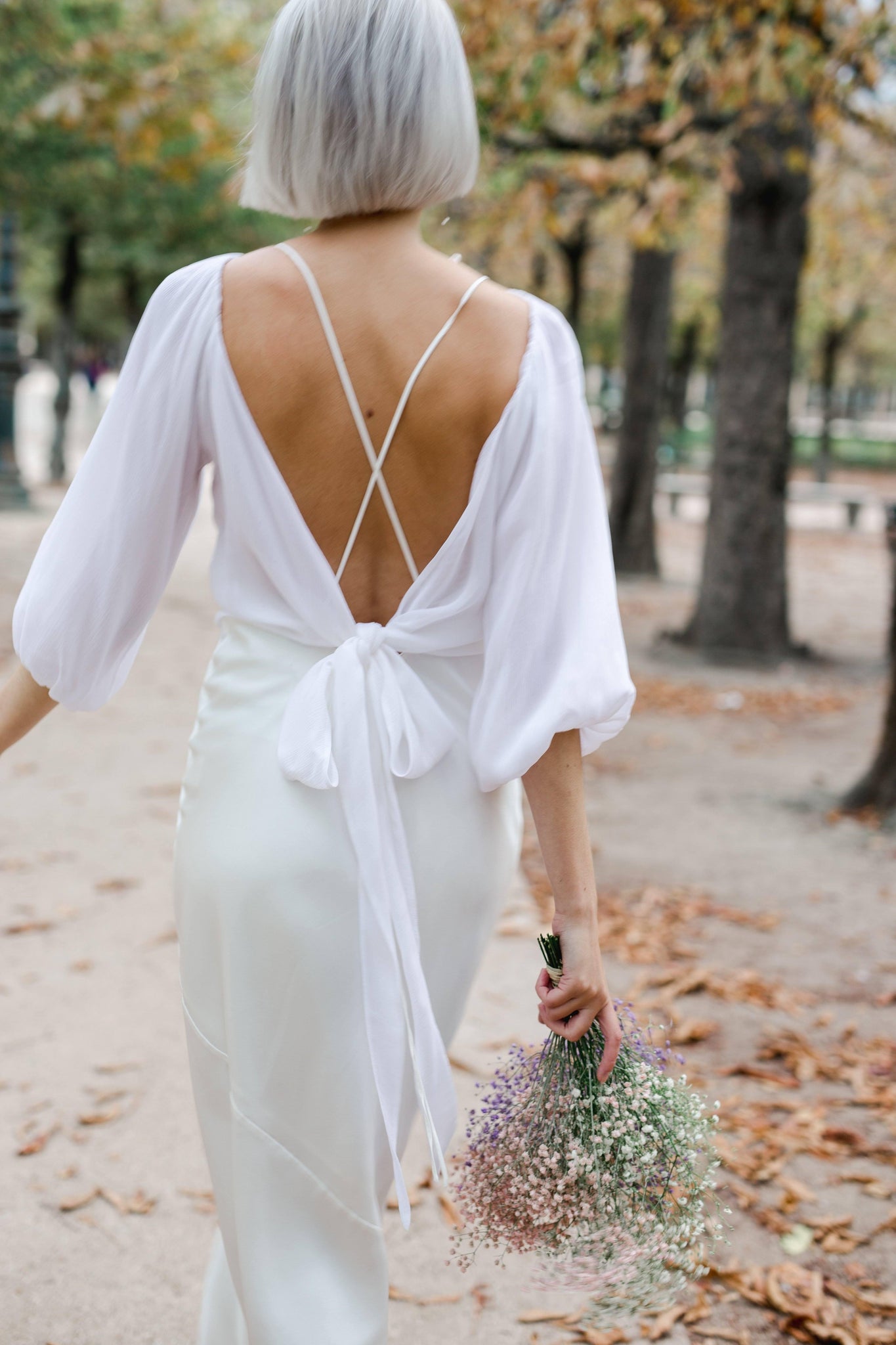 Blouse Bonnie : la Blouse de Mariage en Crêpe par Excellence.