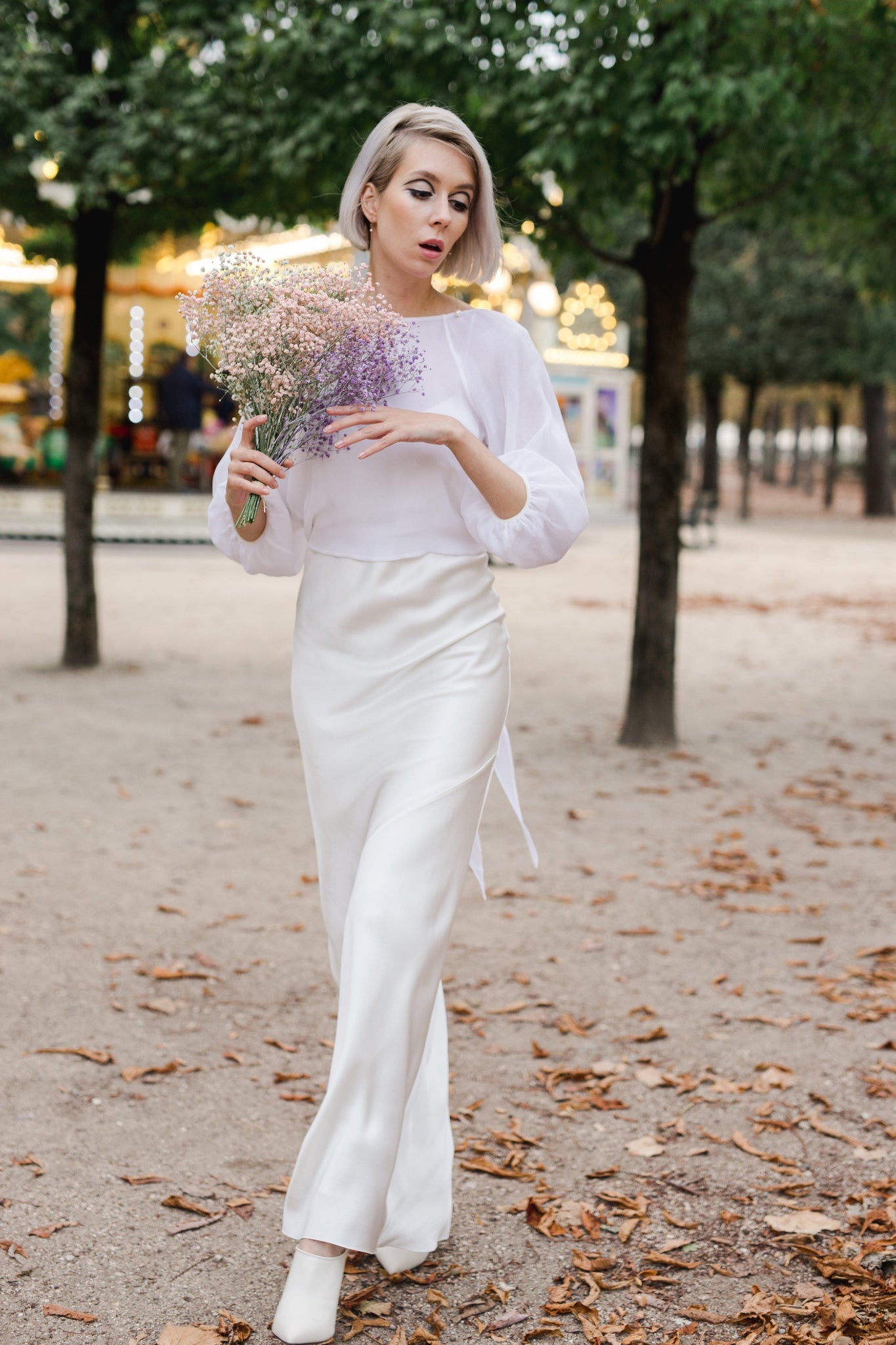 Blouse Bonnie : la Blouse de Mariage en Crêpe par Excellence.