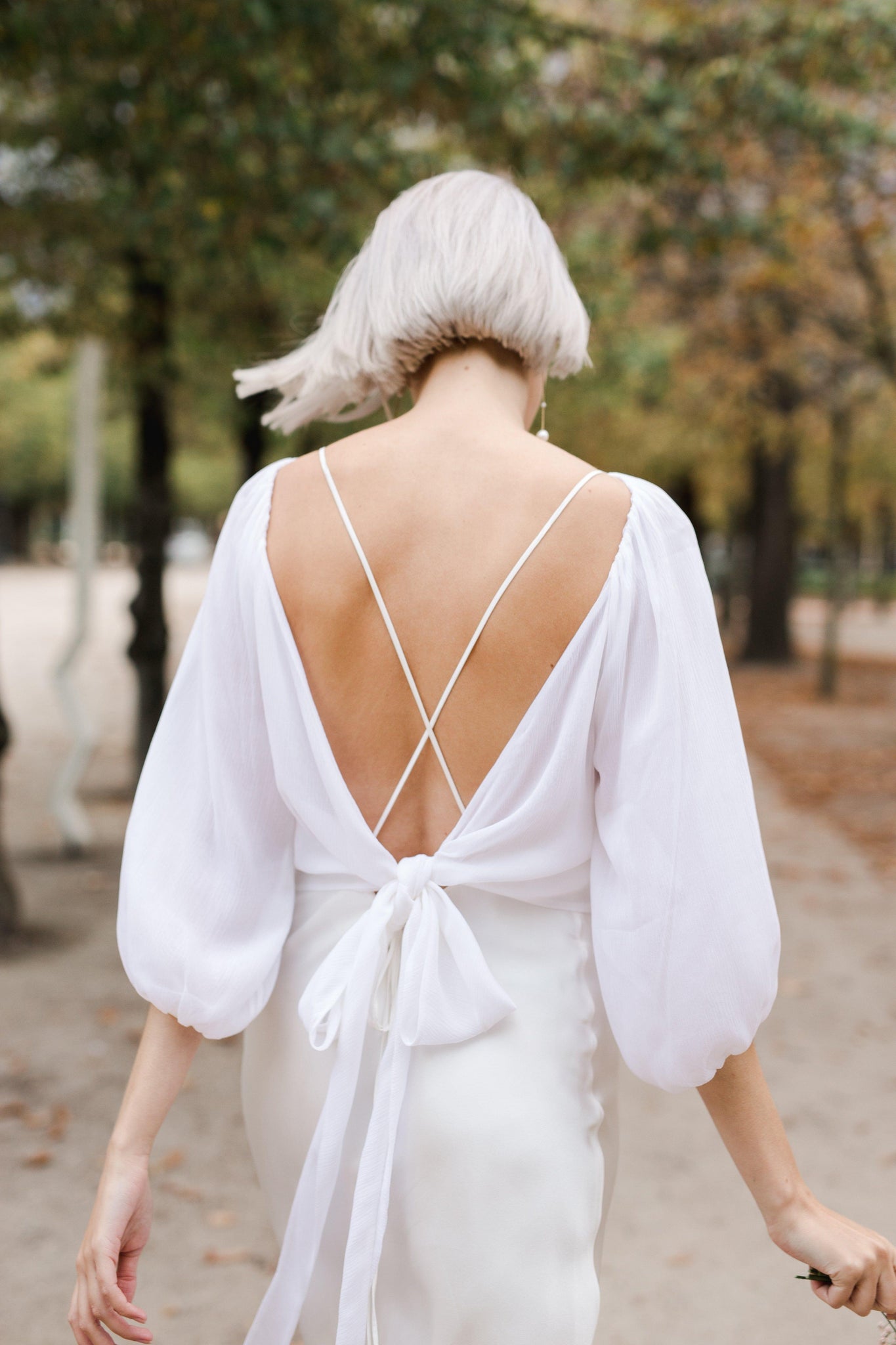 Blouse Bonnie : la Blouse de Mariage en Crêpe par Excellence.