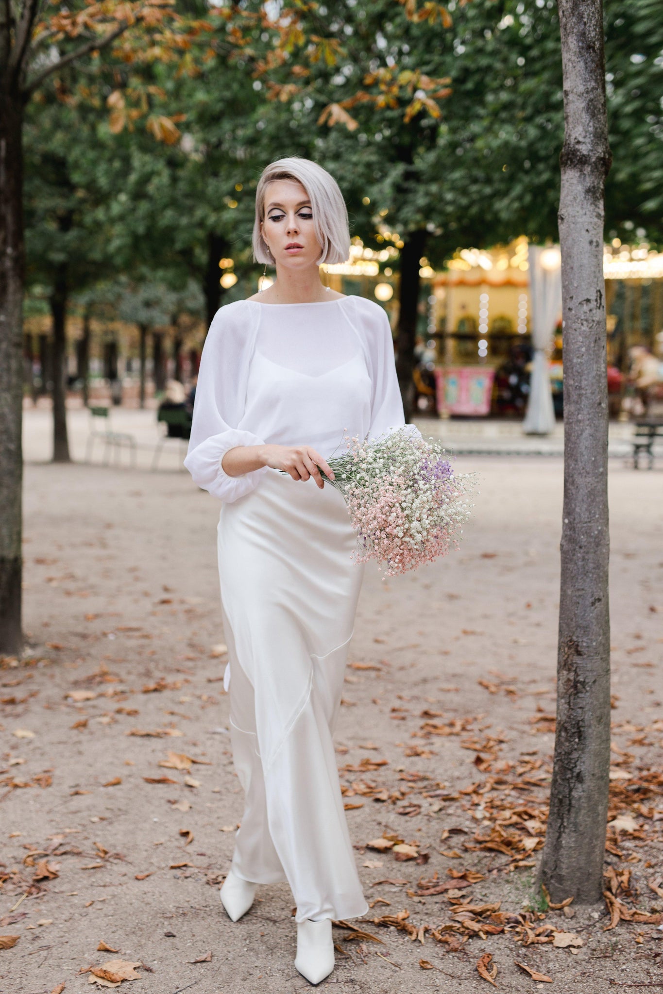 Blouse Bonnie : la Blouse de Mariage en Crêpe par Excellence.