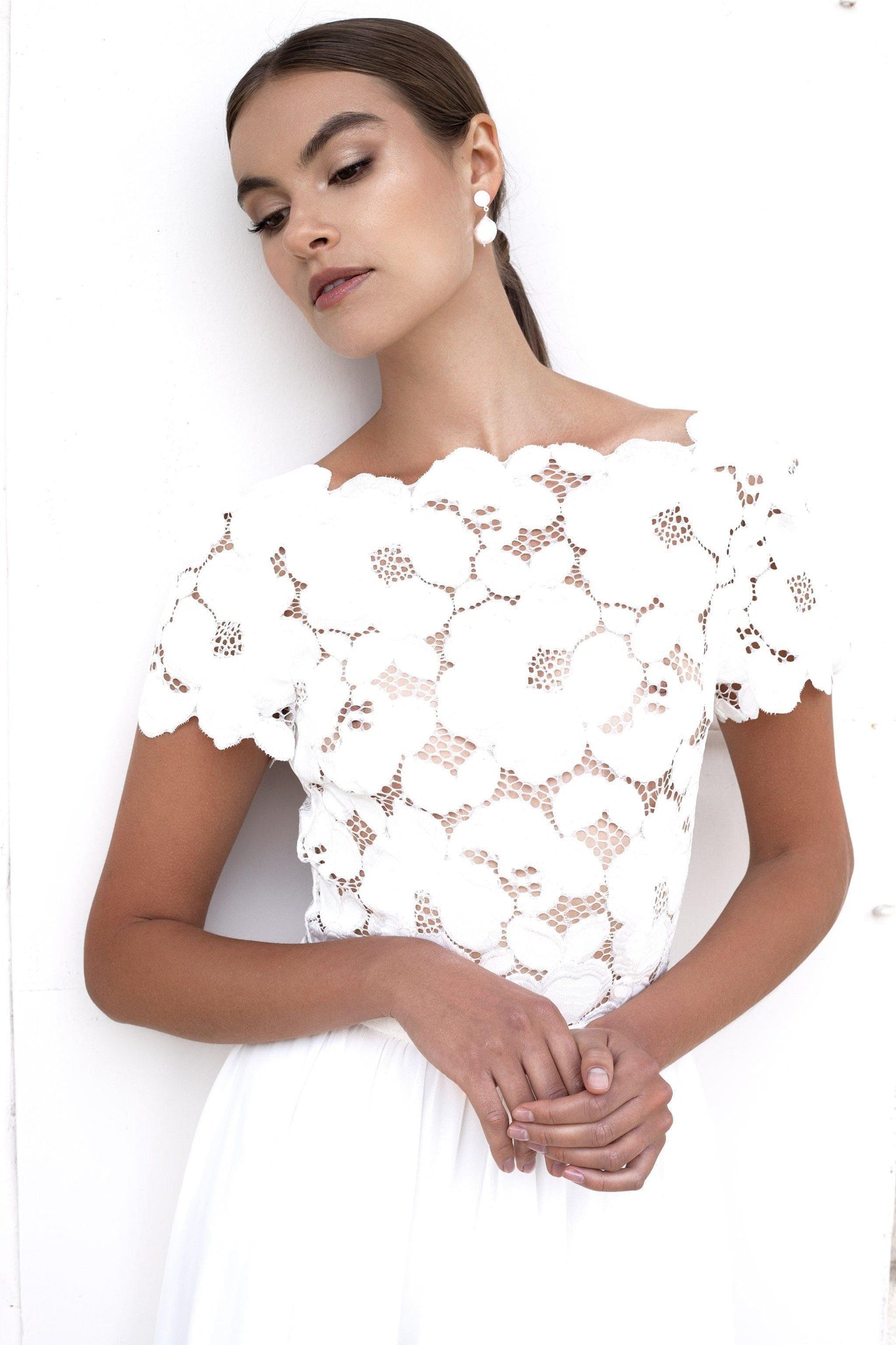 Boucles d'Oreilles "Joana" : les Boucles de Mariage avec Perles par Excellence.