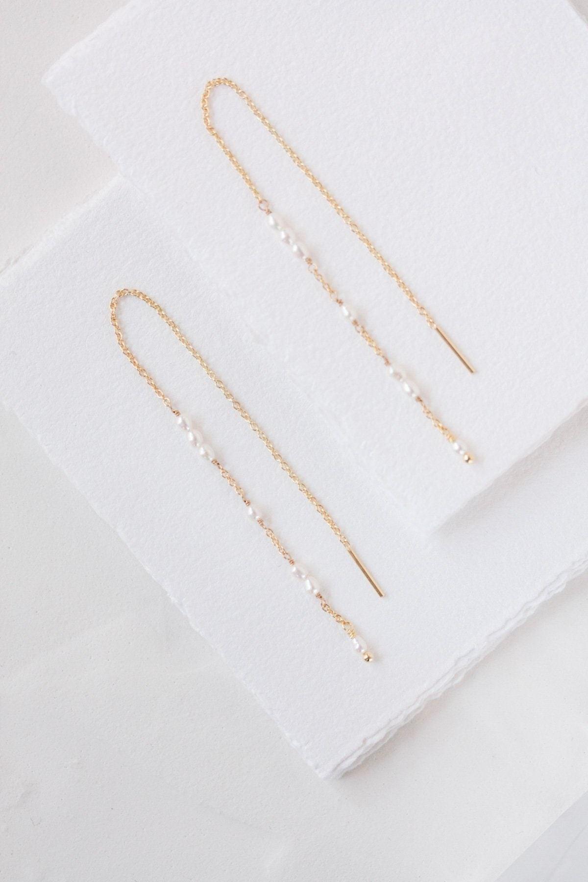 Boucles d'Oreilles "Long Lasting Love" : les Boucles de Mariage Pendantes par Excellence.