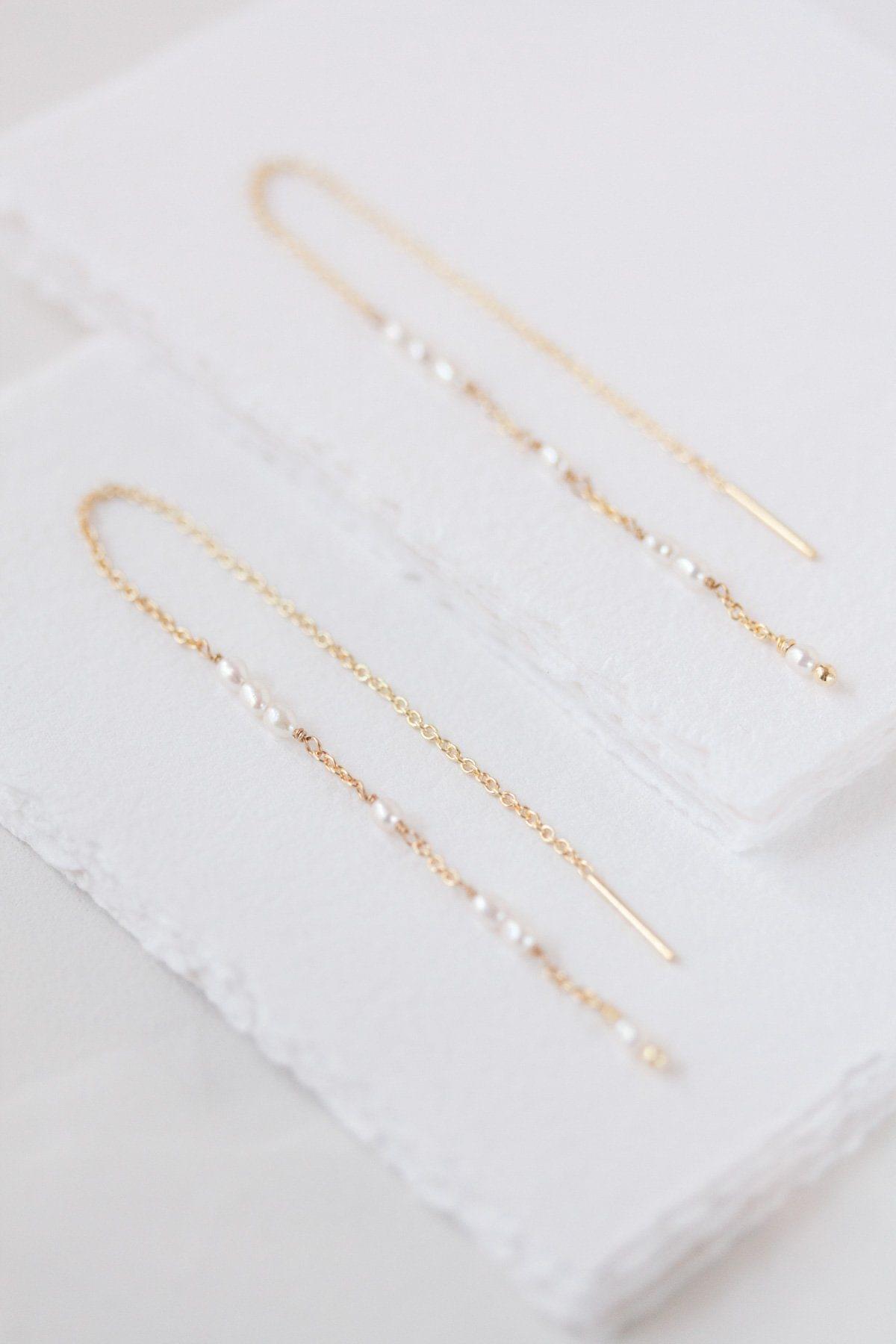 Boucles d'Oreilles "Long Lasting Love" : les Boucles de Mariage Pendantes par Excellence.