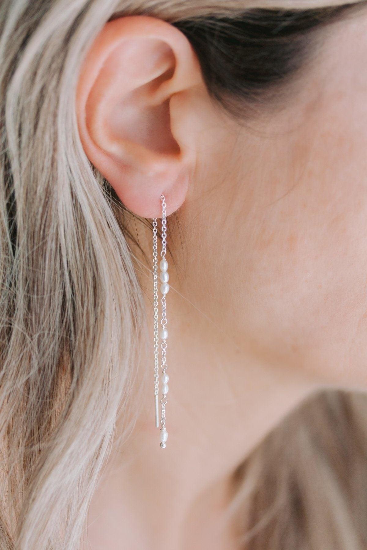 Boucles d'Oreilles "Long Lasting Love" : les Boucles de Mariage Pendantes par Excellence.