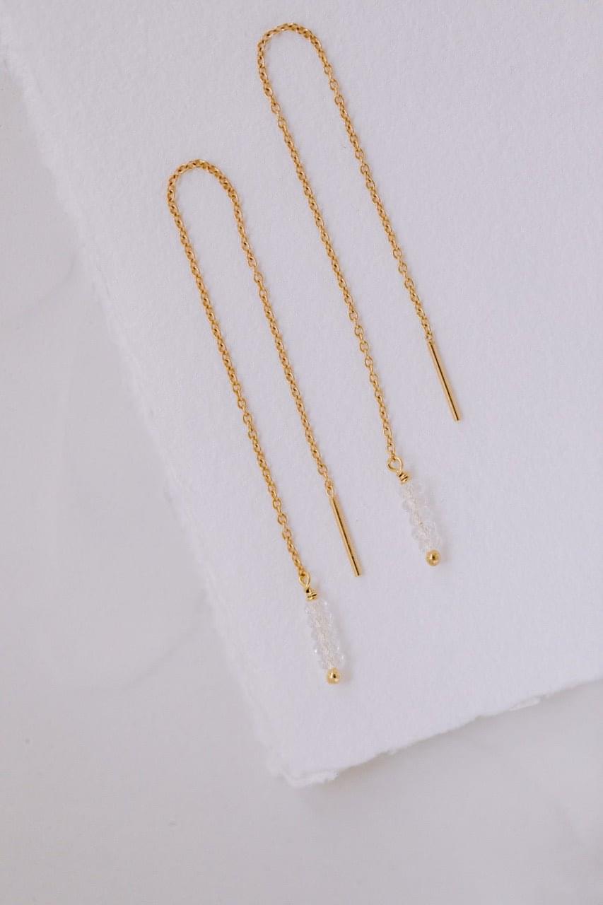 Boucles d'Oreilles "Melodie" : les Boucles de Mariage avec Cristaux par Excellence.