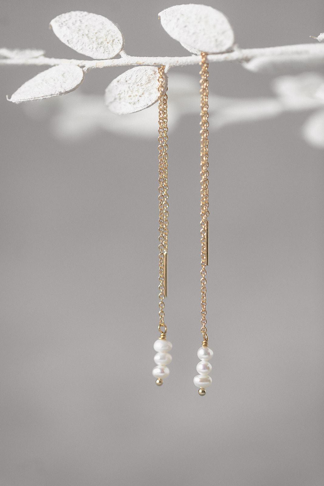 Boucles d'Oreilles "Perfect Match" : les Boucles de Mariage avec Perles par Excellence.