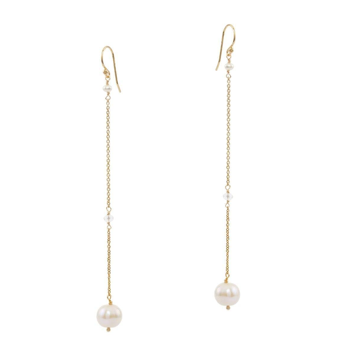 Boucles d'Oreilles "Purity" : les Boucles de Mariage Longues par Excellence.