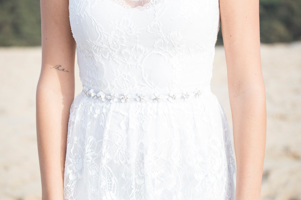 Ceinture fleurs et cristaux Swarosvski Les filles fidèles