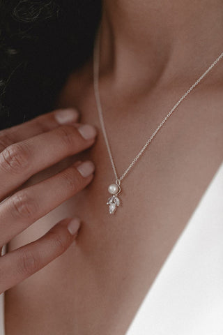 Collier Pendentif Perle et Cristal "Simply Delightful" Collier Juvelan