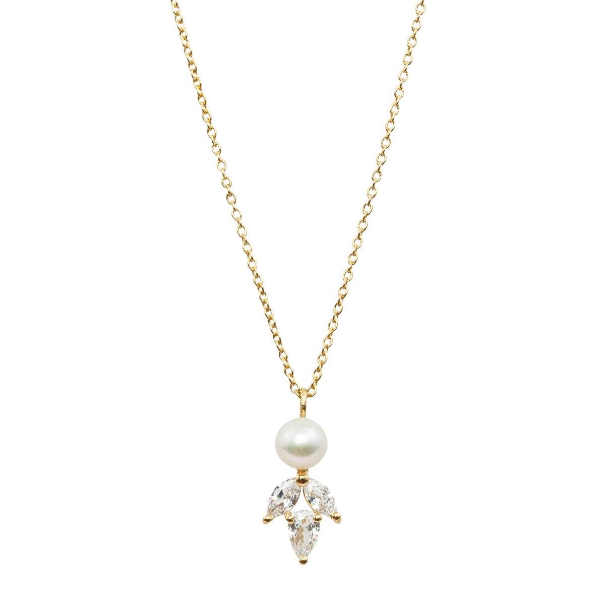 Collier Pendentif Perle et Cristal "Simply Delightful" Collier Juvelan