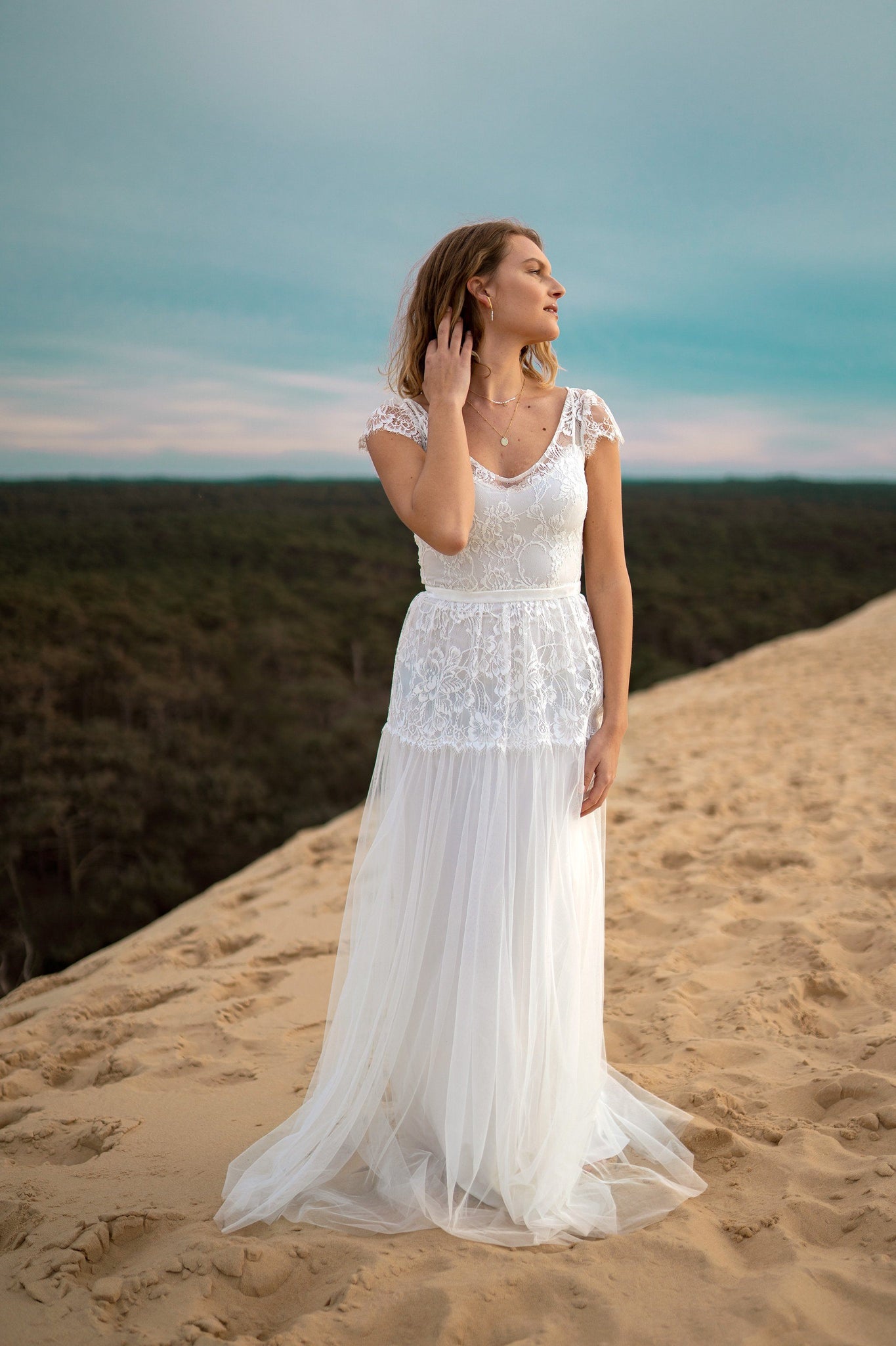 Héléna avec manches Robe de mariée Les filles fidèles