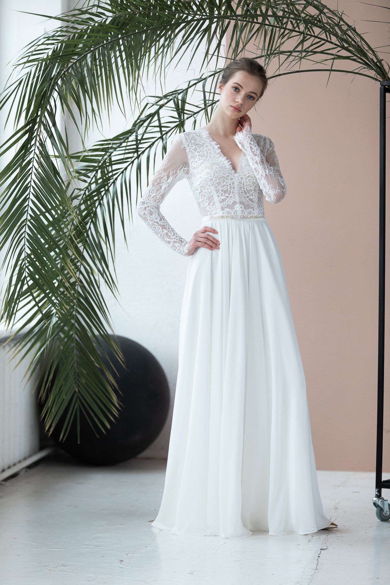 Titania à manches longues Robe de mariée Les filles fidèles
