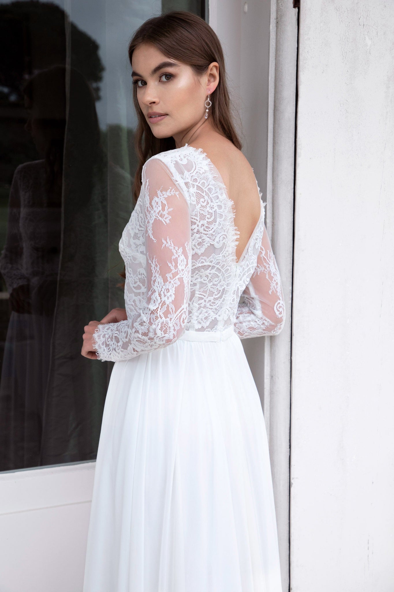 Titania à manches longues Robe de mariée Les filles fidèles