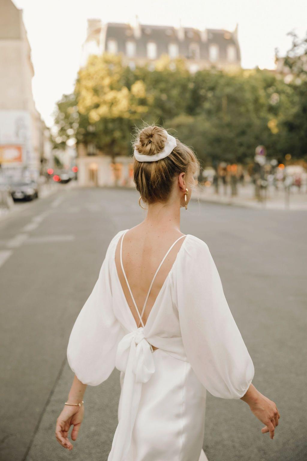 Blouse Bonnie : la Blouse de Mariage en Crêpe par Excellence.