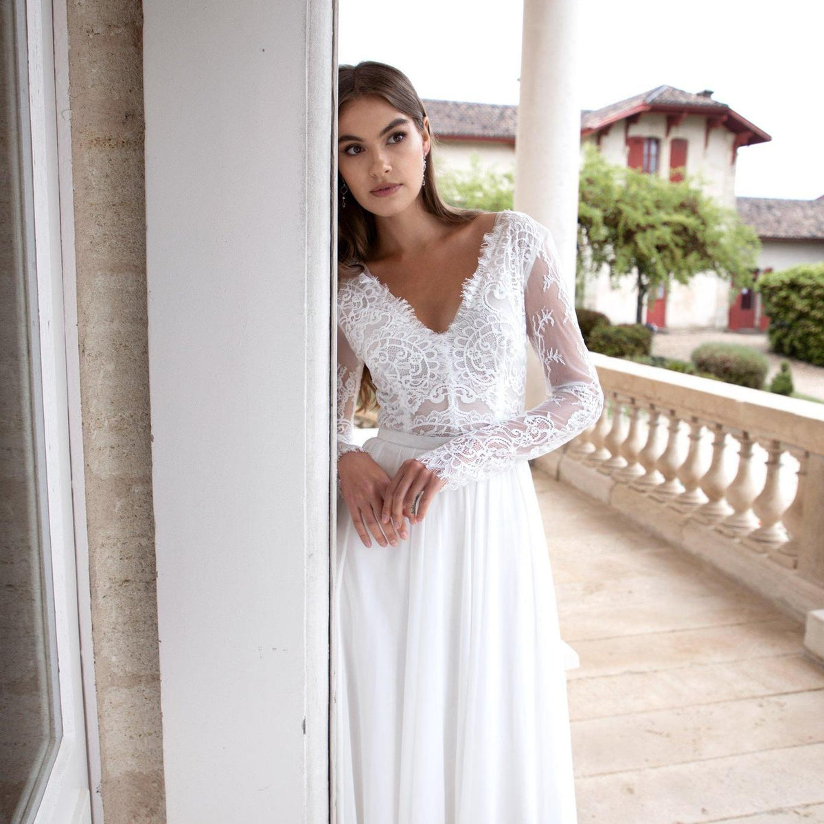 haut en dentelle blanc pour mariage