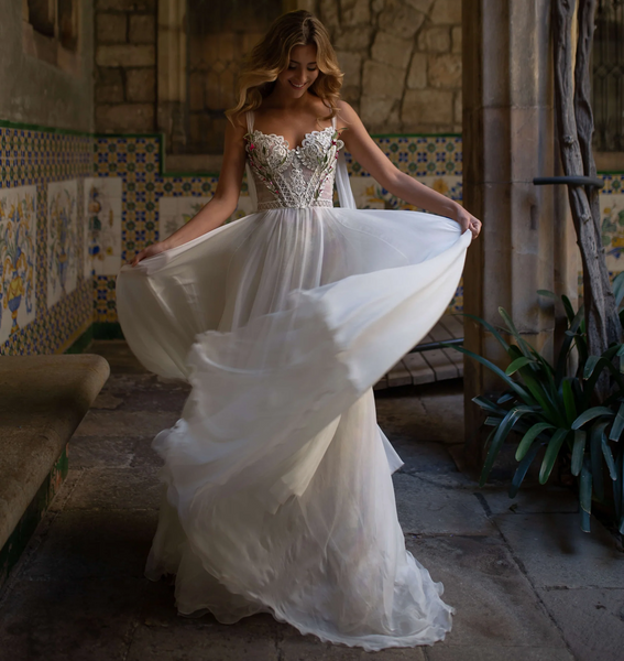 Robes de Mariée Mousseline : 6 Robes de Mariée à Découvrir [2025/2026]