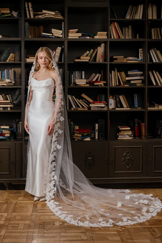 Voile en Dentelle et Broderie