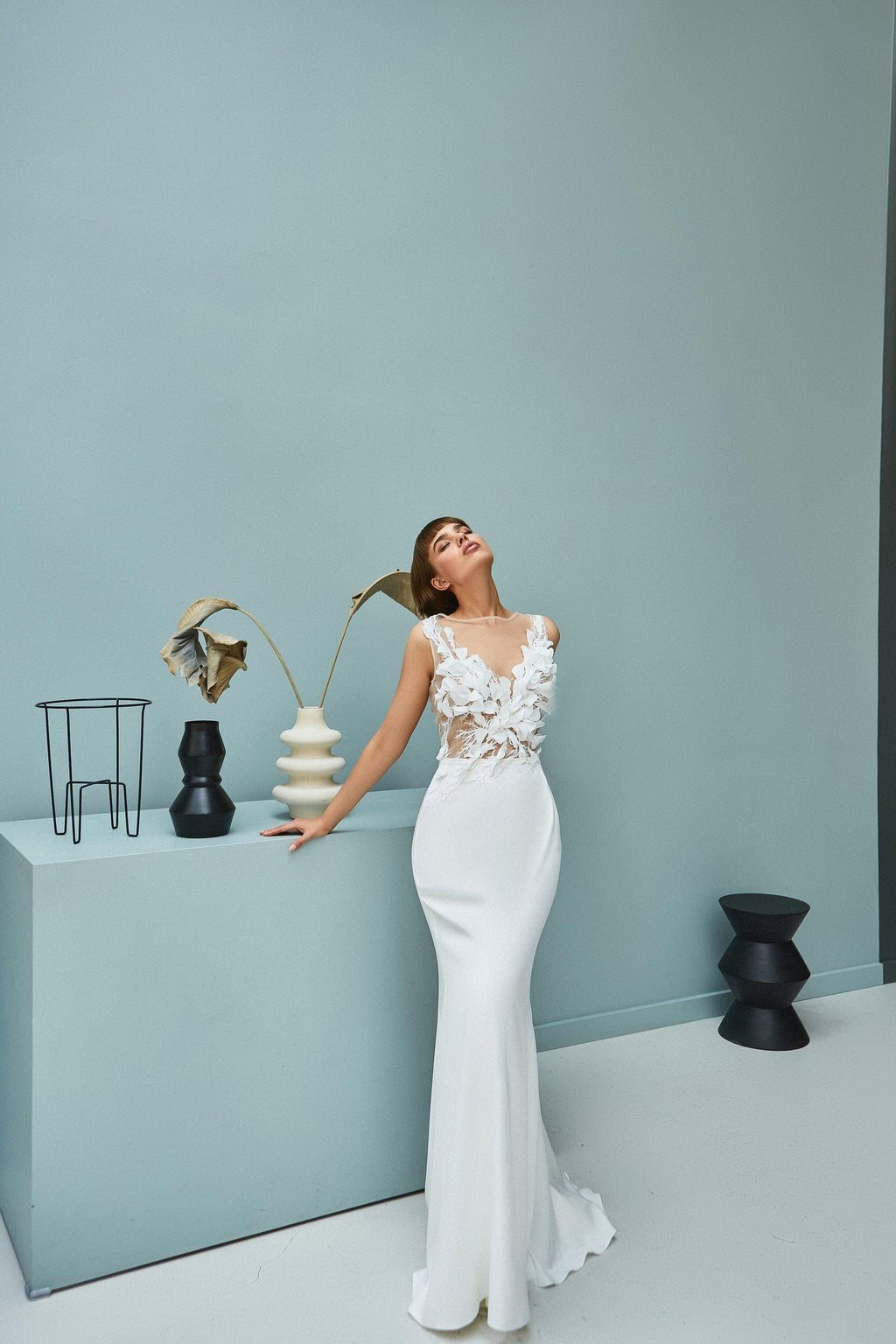 Robe De Mariée Mi-Longue 2022 Pour Femmes – Col En V, Sans Manches, Idéale Pour Mariage & Soirée - 7